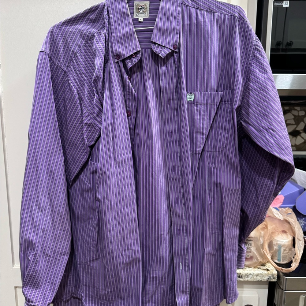 Cinch Lavender Striped Shirt